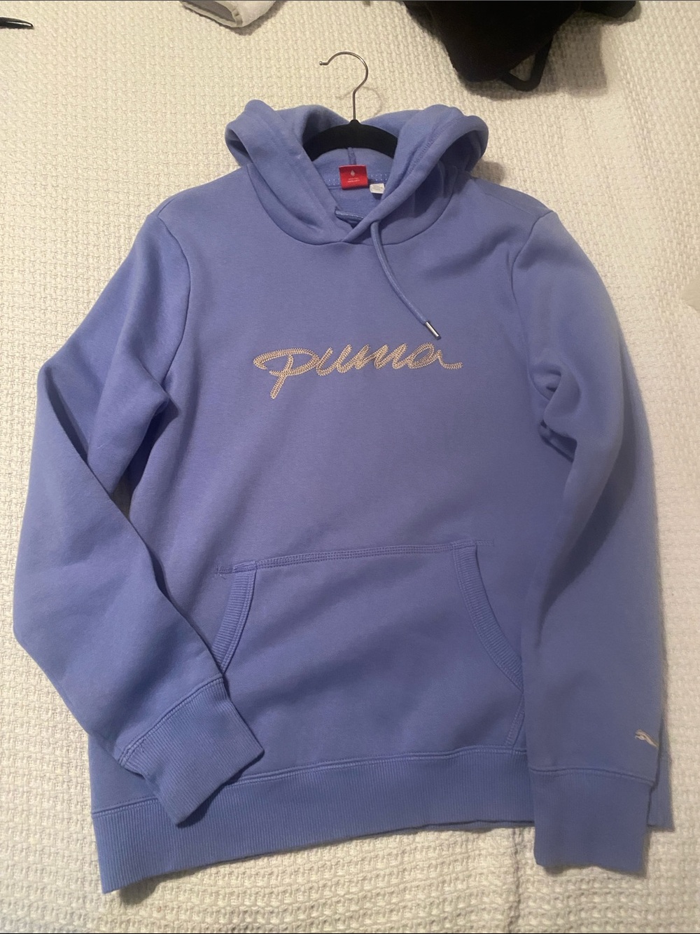 Puma Lavender Script Logo Crewneck Hoodie